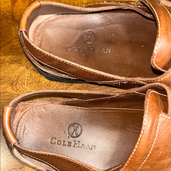 Cole Haan vibram Men's Tan Leather Loafers size 12 - Picture 3 of 12